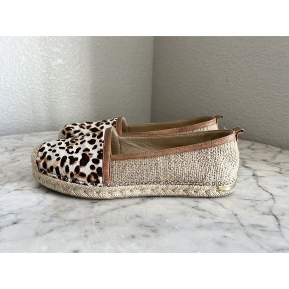 Stuart Weitzman Womens Espadrille Slip On Shoes Size 8 M Animal Print Jute - Picture 1 of 7